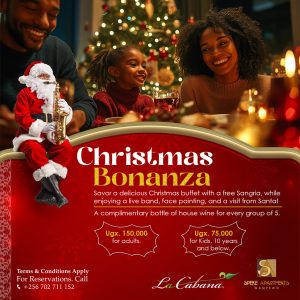 Lacabana restaurant Speke apartments wampewo -Christmas Bonanza